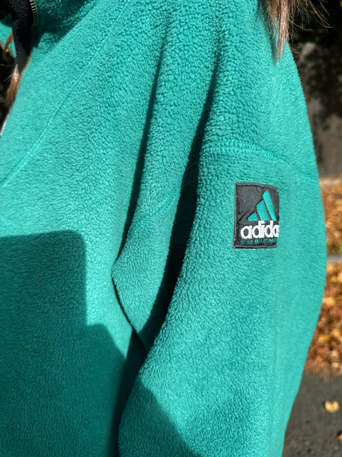 Vintage Adidas Equipment 1/4 Zip Polartec Fleece Forest Green
