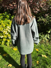 Vintage Adidas 1/4 Zip Fleece Khaki Green