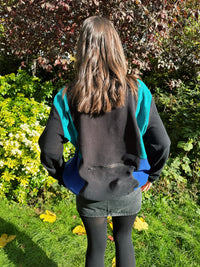 Vintage Colour Block Pick Fun 1/4 Zip Fleece