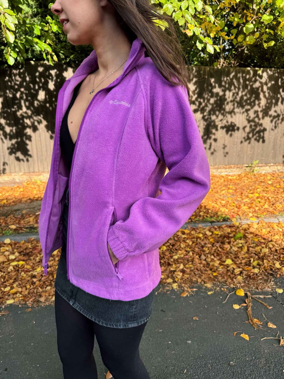 Vintage Columbia Pink Full-Zip Fleece Jacket