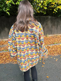 Vintage Patterned Fleece Shirt