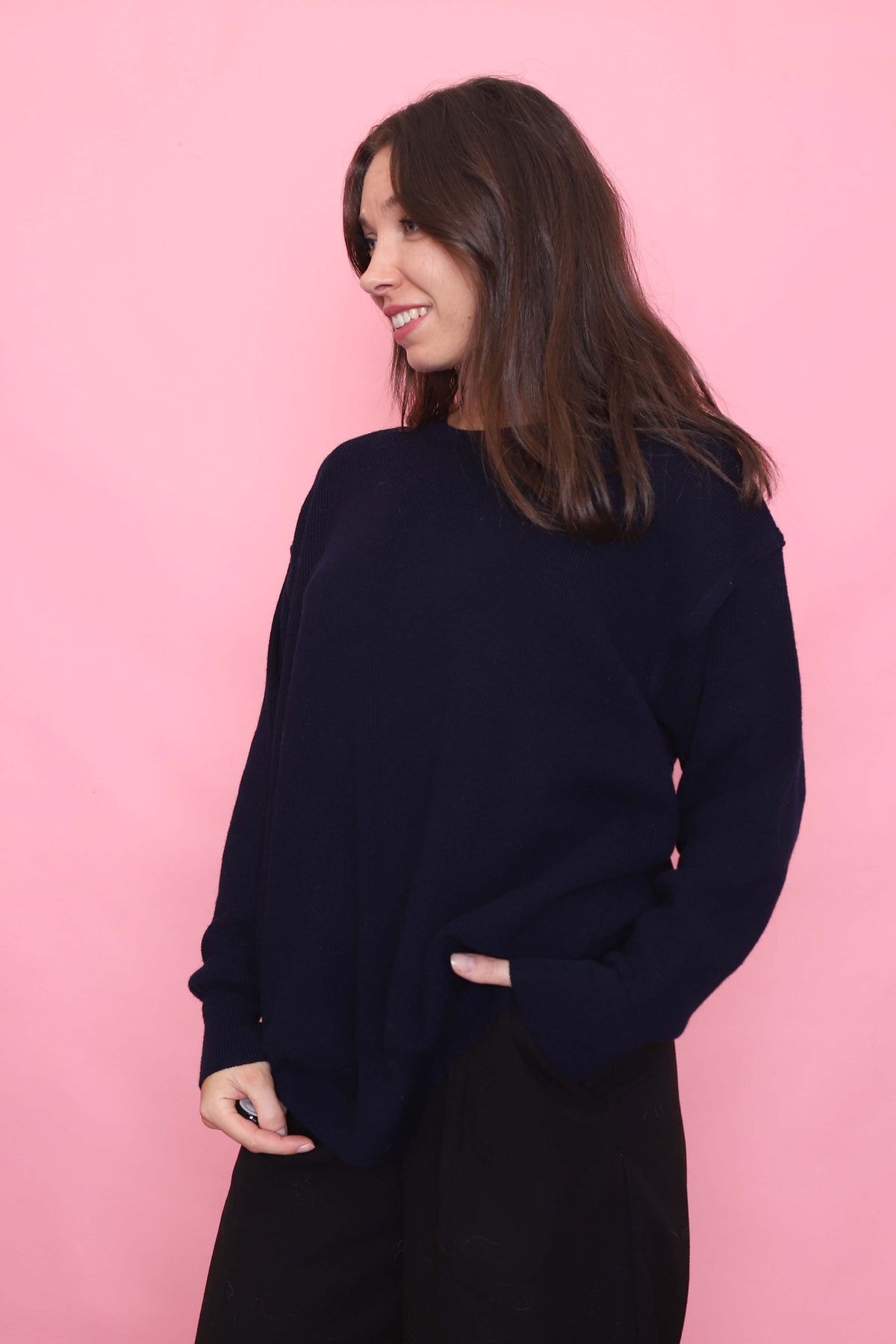 Vintage Navy Blue Jumper