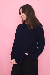Vintage Navy Blue Jumper