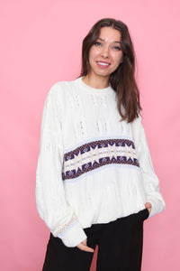 Vintage Cream Cable Knit Jumper