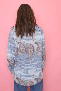 Vintage Patterned Long Sleeve Shirt