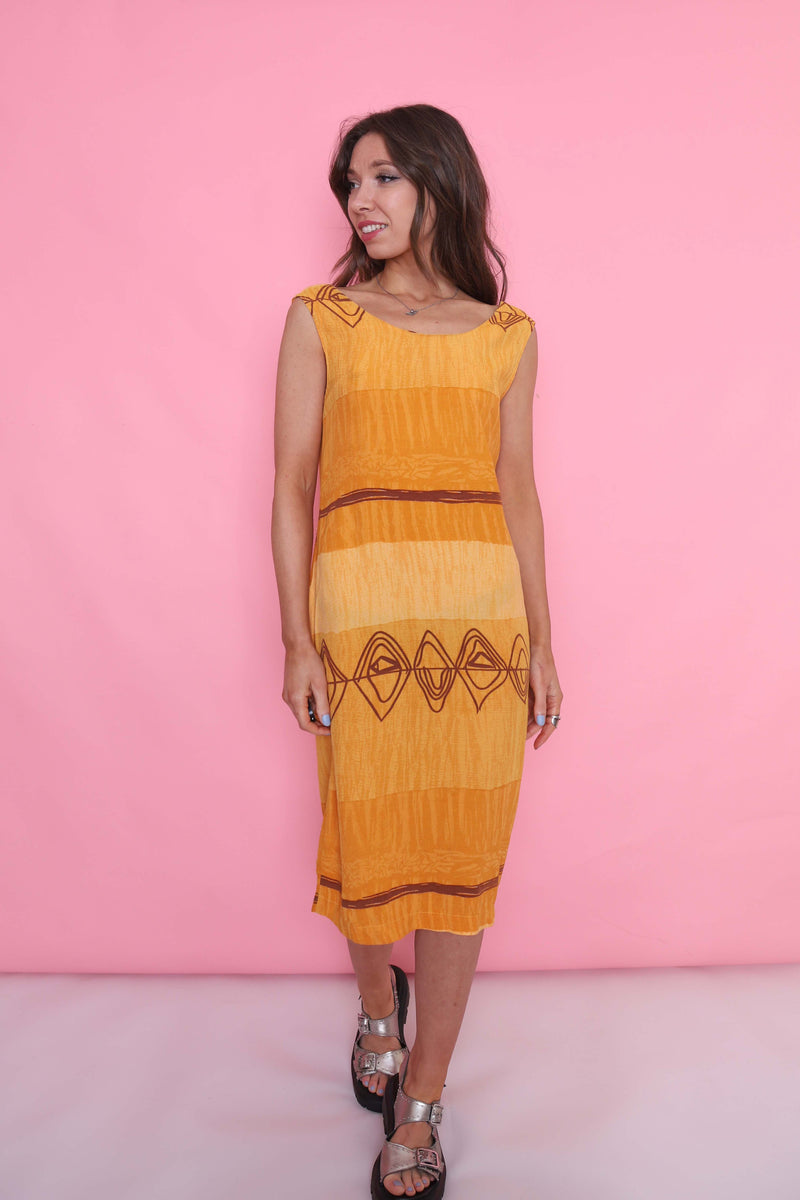 Vintage 90s Patterned Dress