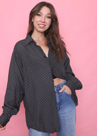 Vintage Patterned Long Sleeve Shirt