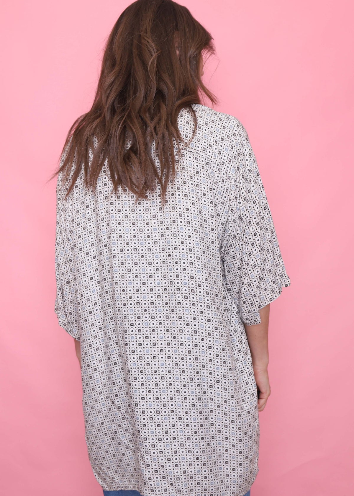 Vintage Patterned Short Sleeve Shirt