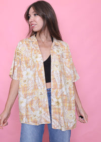 Vintage Patterned Short Sleeve Shirt