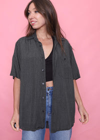 Vintage Patterned Short Sleeve Shirt