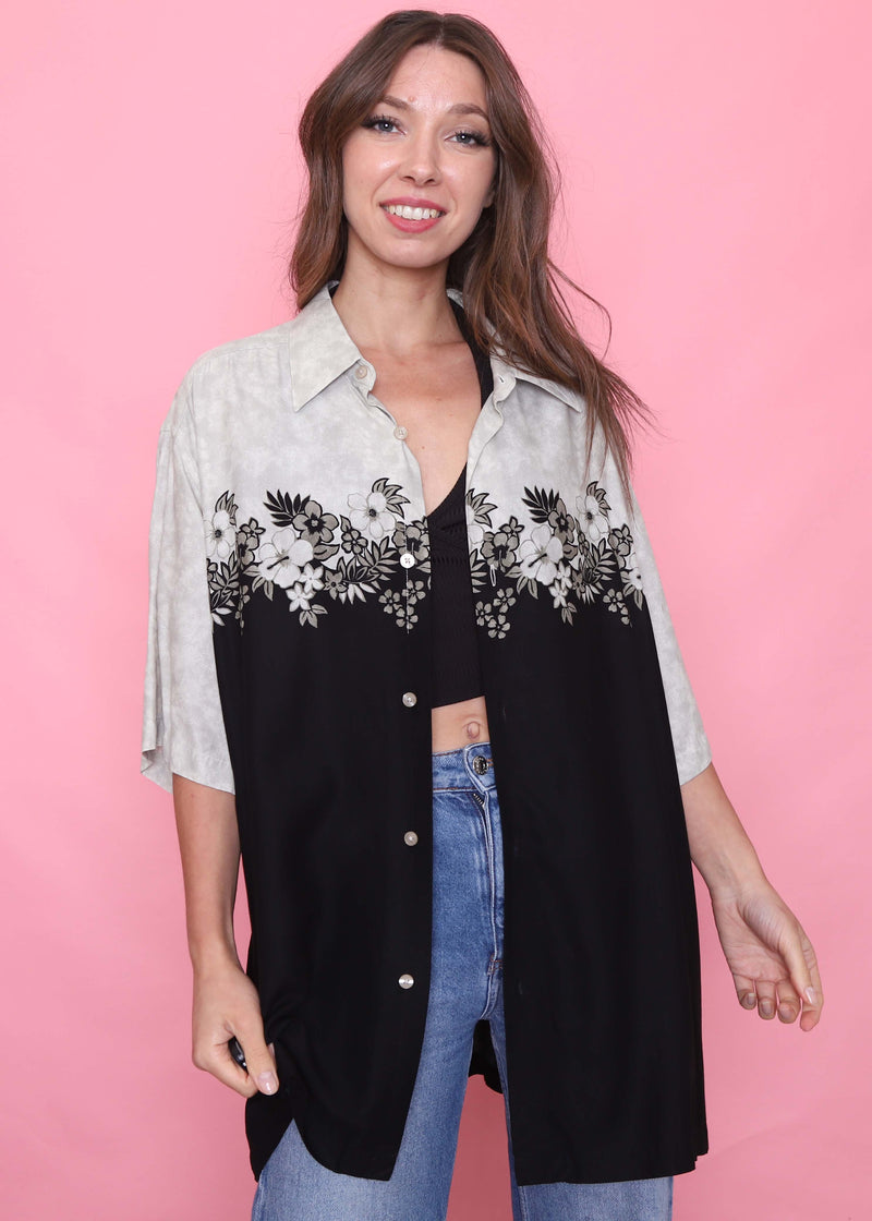 Vintage Patterned Short Sleeve Shirt
