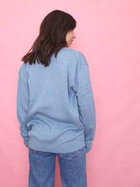 Vintage Light Blue Zip Up Cardigan