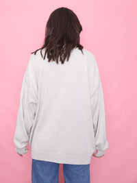 Vintage Diamond Patch Knit Cardigan Cream