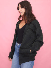 Vintage Dark Knit Cardigan Jacket