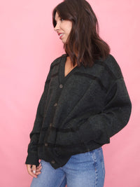 Vintage Dark Knit Cardigan Jacket