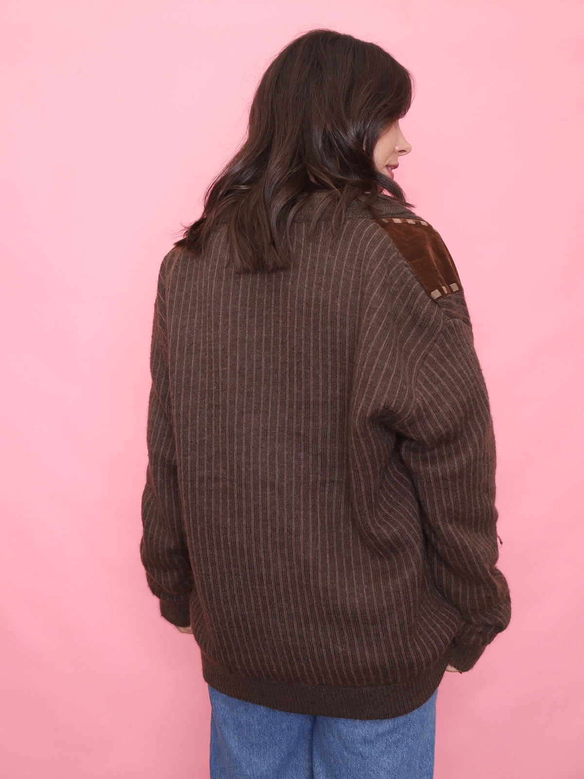 Vintage Brown Button Up Cardigan Jacket