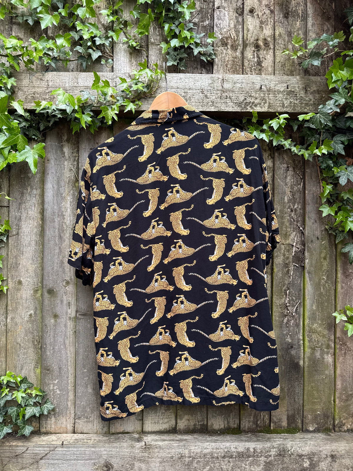 Vintage Style Leopard Print Shirt | Black Animal Print