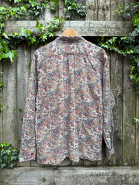 Vintage Tapestry Print Shirt | Floral Pattern Long Sleeve