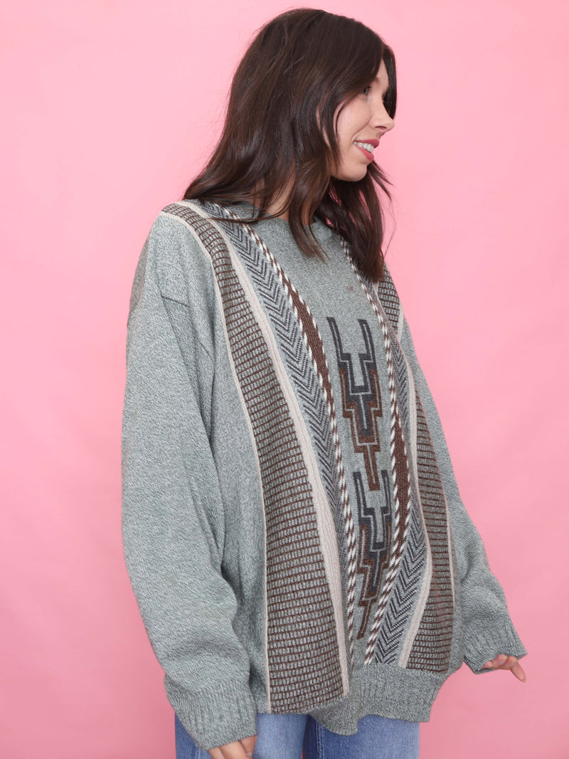 Vintage 90s Aztec Knit Jumper
