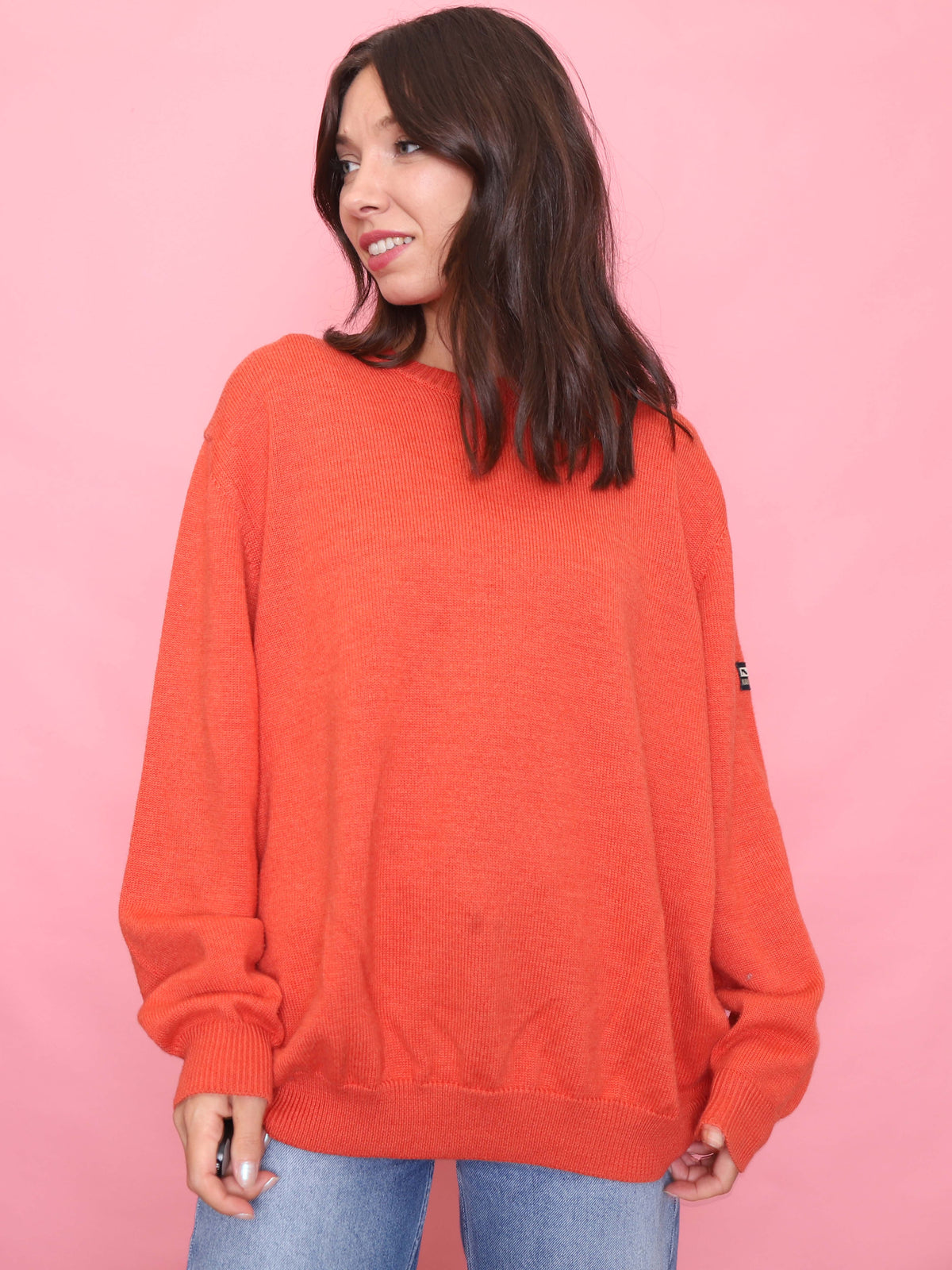 Vintage Knitted Jumper Orange