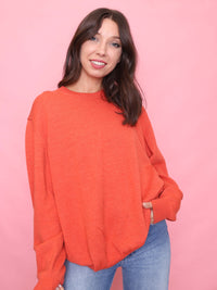 Vintage Knitted Jumper Orange
