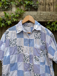 Vintage Patchwork Pattern Shirt | Mixed Print Short Sleeve