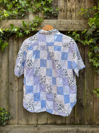 Vintage Patchwork Pattern Shirt | Mixed Print Short Sleeve