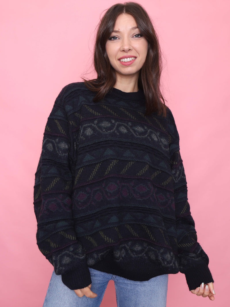Vintage Pattern Knit Jumper
