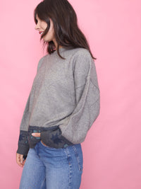 Vintage Diamond Knit Jumper with Aztec Style Border