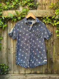 Scotch & Soda Print Shirt | Floral Pattern Short Sleeve Blue