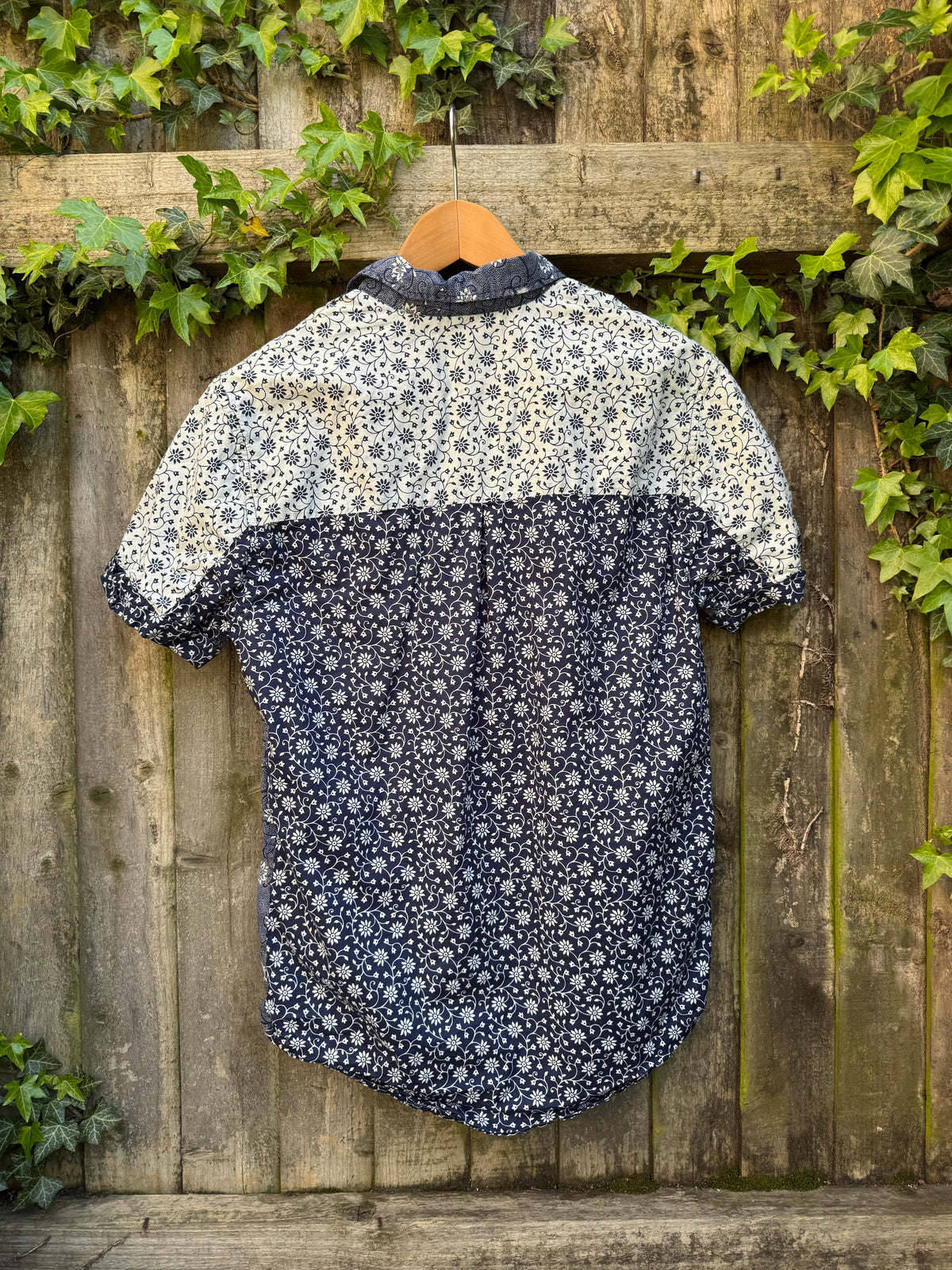 Scotch & Soda Print Shirt | Floral Pattern Short Sleeve Blue