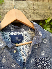 Scotch & Soda Print Shirt | Floral Pattern Short Sleeve Blue