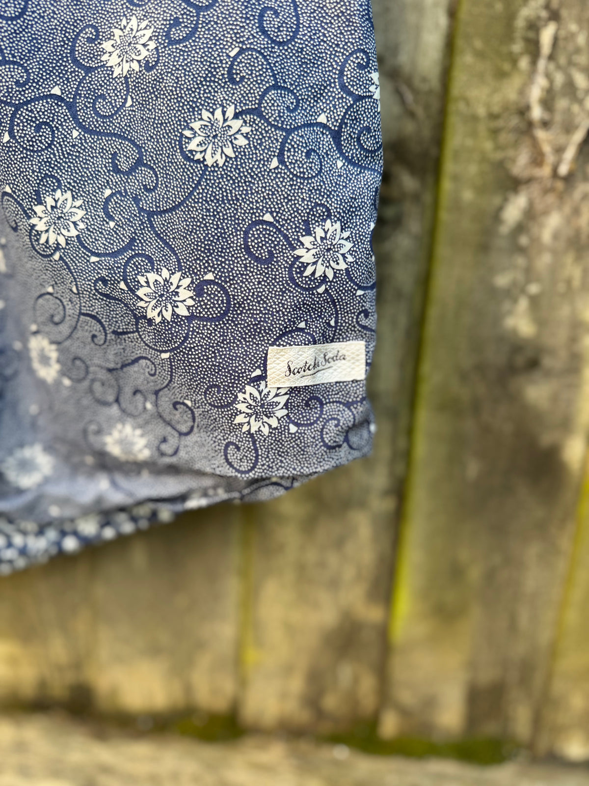Scotch & Soda Print Shirt | Floral Pattern Short Sleeve Blue