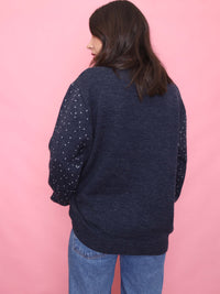 Vintage Alpine Ski Scene Mountain Print Jumper