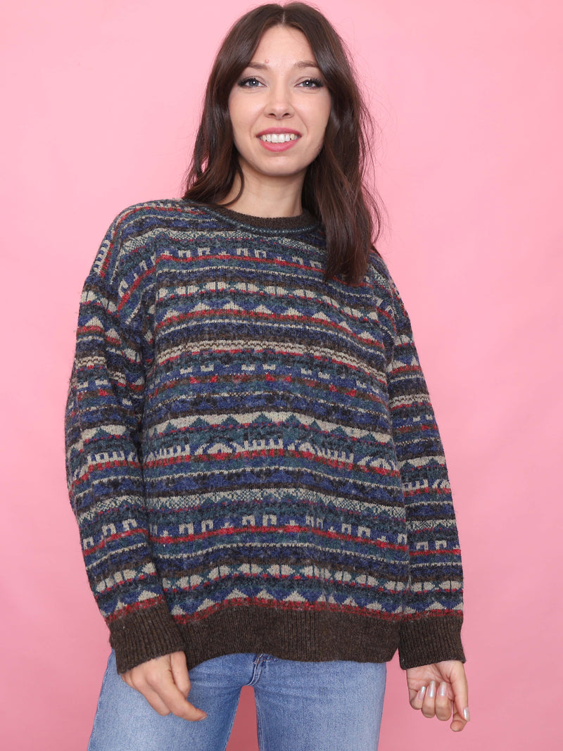 Vintage Pattern Knit Jumper