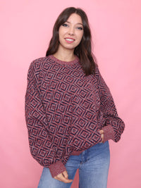 Vintage Pattern Knit Jumper