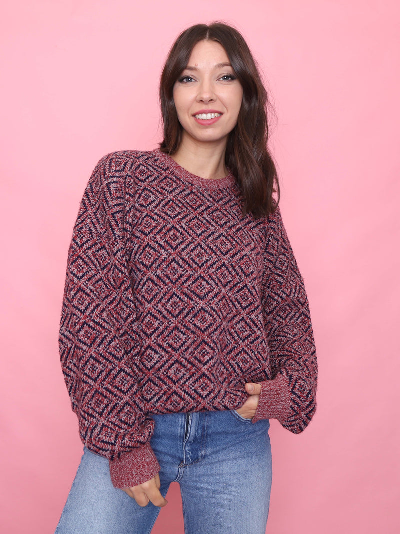 Vintage Pattern Knit Jumper
