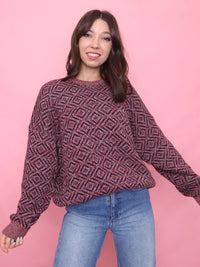 Vintage Pattern Knit Jumper