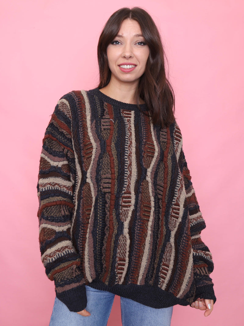 Vintage Chunky Textured Knit Jumper