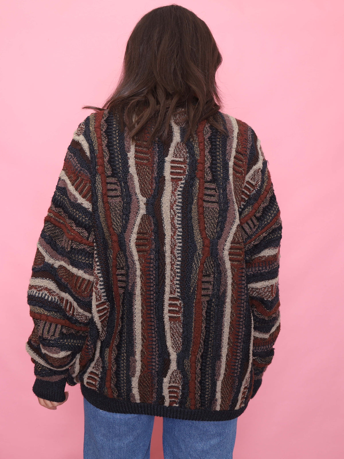 Vintage Chunky Textured Knit Jumper