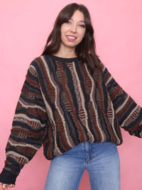 Vintage Chunky Textured Knit Jumper