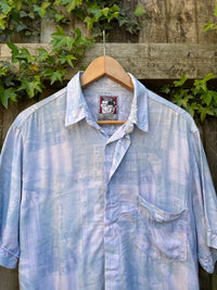 Vintage Pastel Abstract Print Shirt | Graphic Pattern Short Sleeve