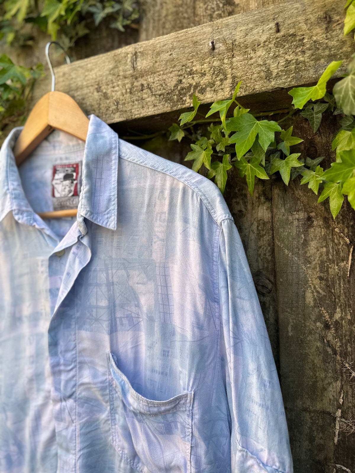 Vintage Pastel Abstract Print Shirt | Graphic Pattern Short Sleeve