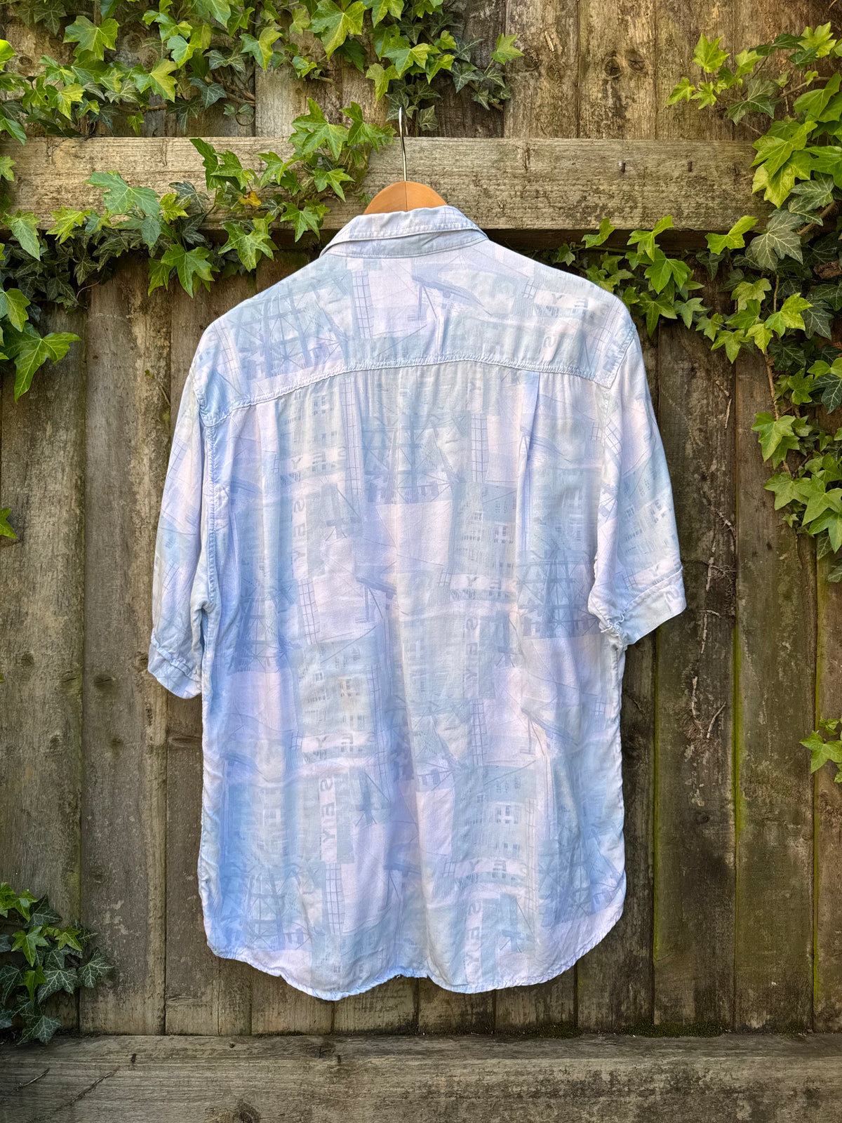 Vintage Pastel Abstract Print Shirt | Graphic Pattern Short Sleeve