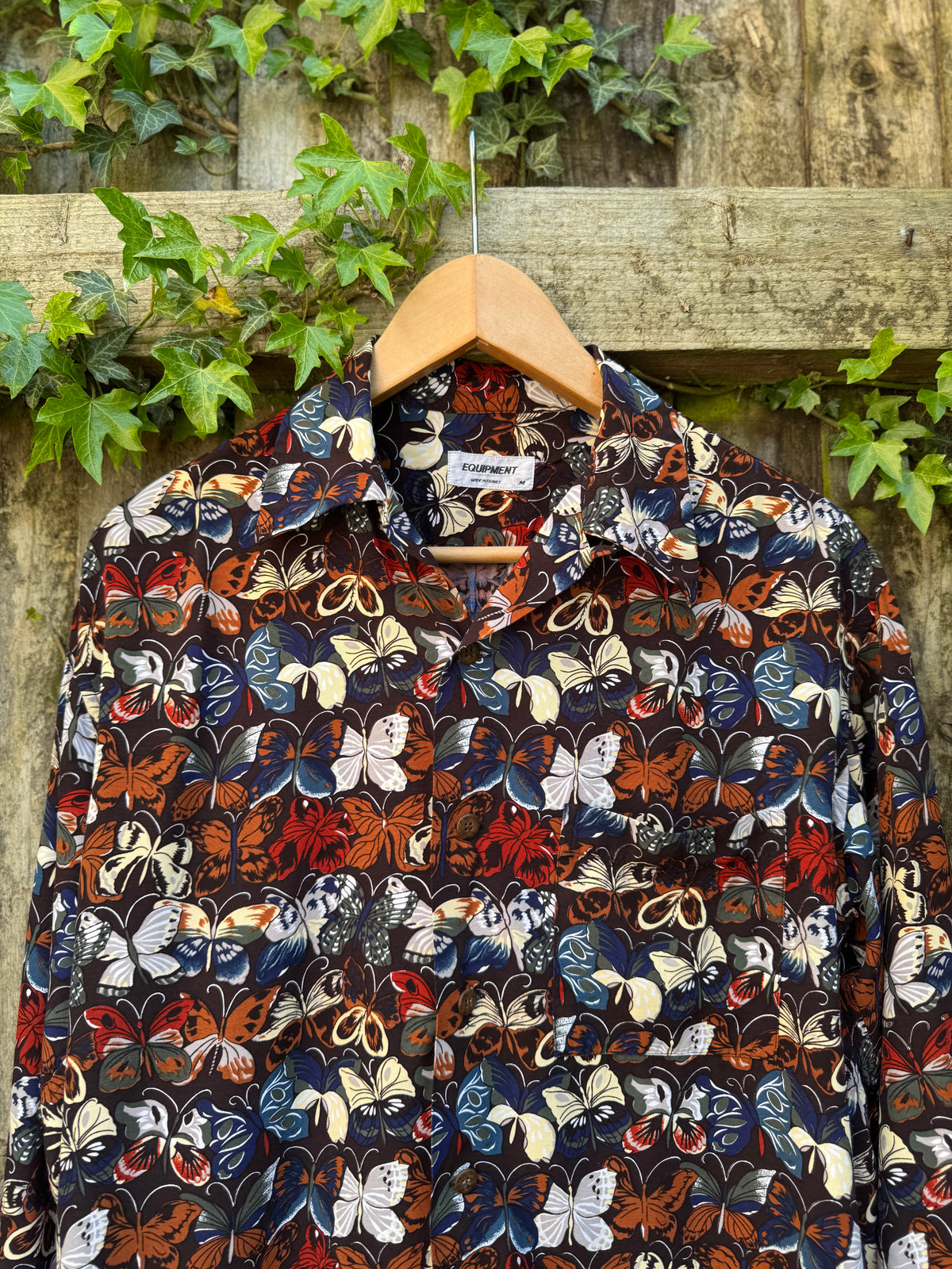 Vintage Butterfly Print Shirt | Statement Long Sleeve