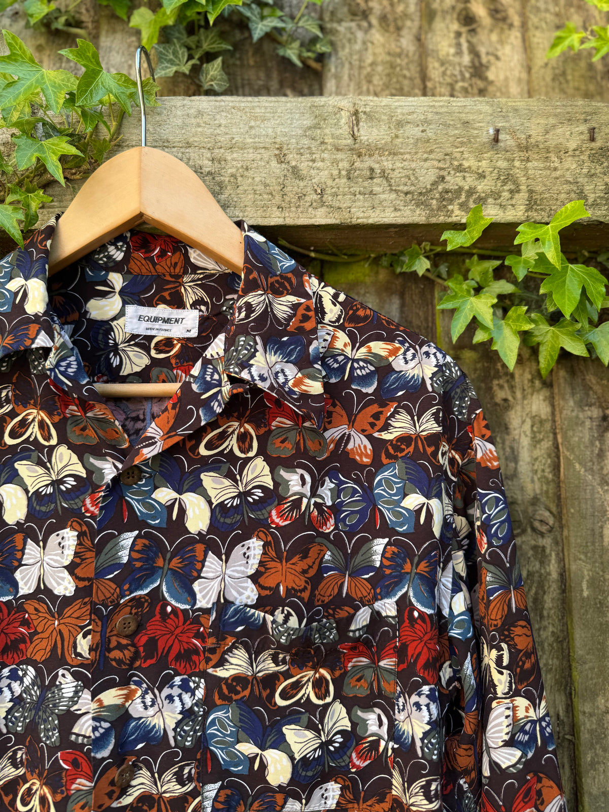 Vintage Butterfly Print Shirt | Statement Long Sleeve
