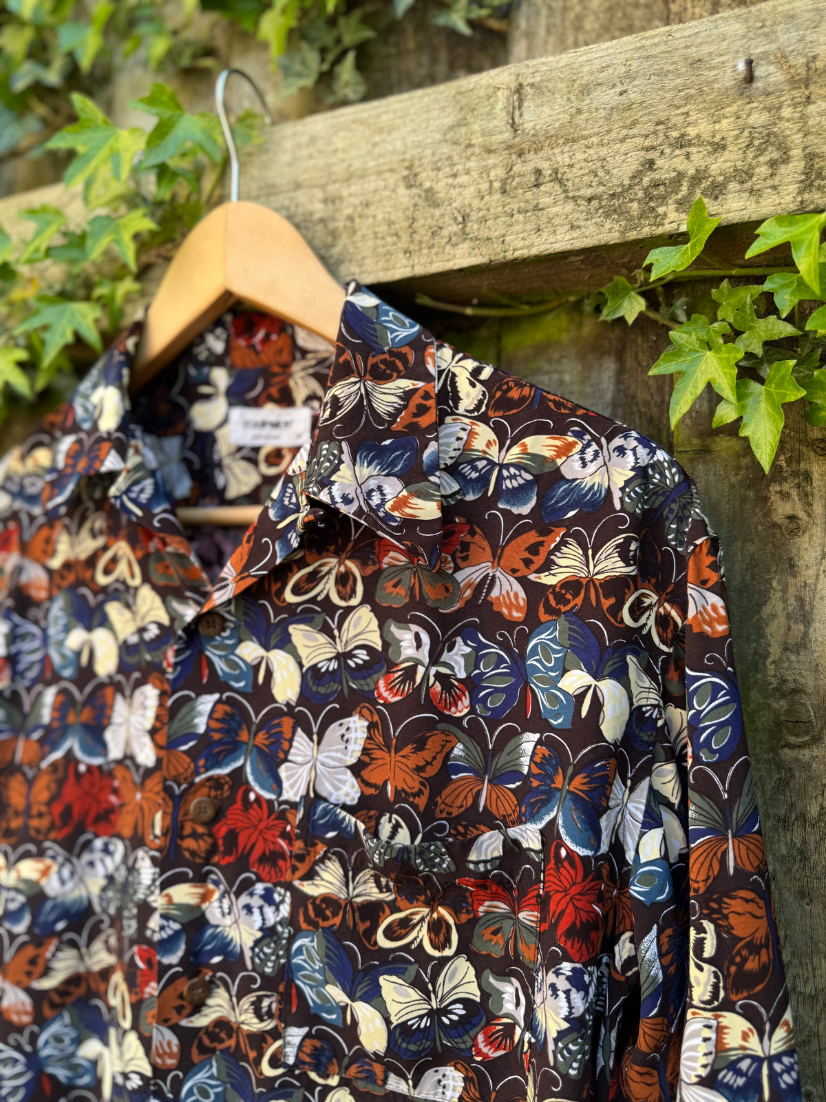 Vintage Butterfly Print Shirt | Statement Long Sleeve