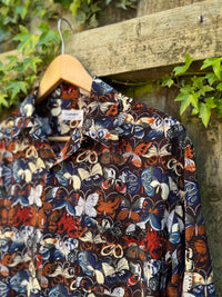 Vintage Butterfly Print Shirt | Statement Long Sleeve