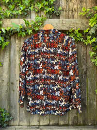Vintage Butterfly Print Shirt | Statement Long Sleeve