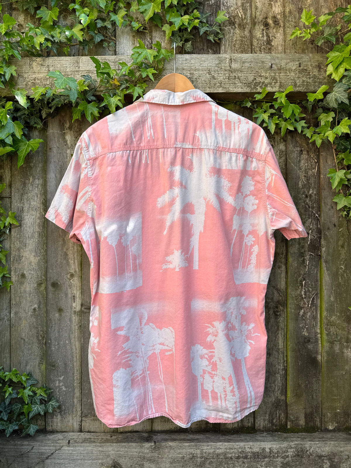 Retro Palm Tree Print Shirt | Pink Tropical Holiday Summer Shirt